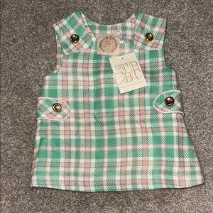 The Beaufort Bonnet Company Pink and Green Plaid Kids Vest
